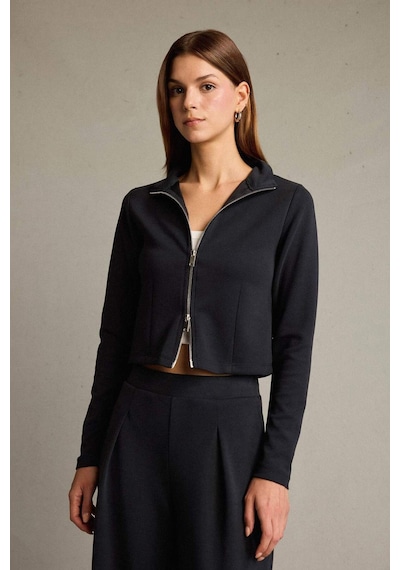 Defacto Yarım Balıkçı Yaka Modal Fermuarlı Sweatshirt G2921ax25auar225 Antrasit