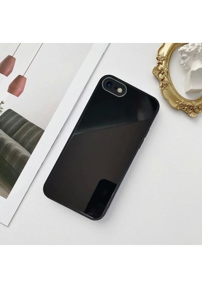 Apple Uyumlu iPhone 7-8 Parlak Cam Kamera Korumalı Telefon Kılıfı