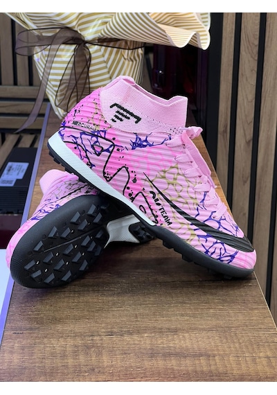 Erkek Likralı Çoraplı Halısaha Spor Ayakkabı- Pembe Fuşya-655 Pembe Erkek Likralı Çoraplı Halısaha Spor Ayakkabı- Pembe Fuşya-655 Pembe