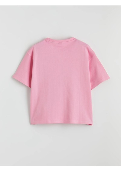 LC Waikiki Lcw Kids Pembe Bisiklet Yaka Kız Çocuk Tişört Ve Eşofman Altı