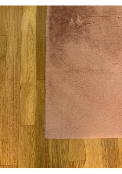Ultra Soft Pembe Yumuşak Dokulu Peluş Halı Dikdörtgen