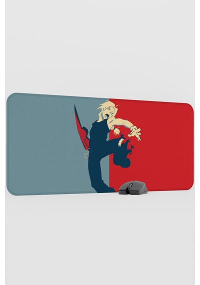 Fullmetal Alchemist Anime V4 - 90x40 Xxl Gaming Kauçuk Kaymaz Taban Mouse Pad Fare Altlığı