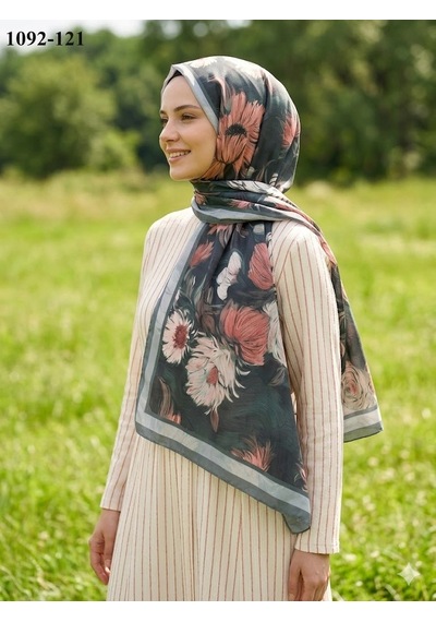 Velscarfs Soft Pamuk Şal Gri 1092-121 Çok Renkli