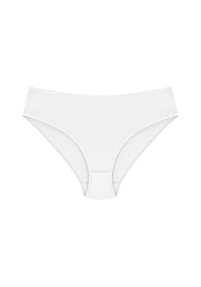 Casual Lingerie Papatya %100 Pamuk Yüksek Bel  3'Lü Paket Beyaz Kadın Külot Beyaz