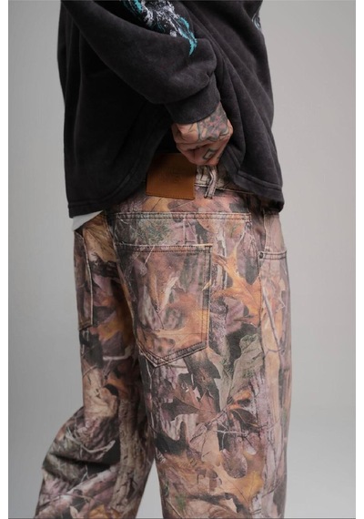 Kahverengi Baggy Jeans Pantolon Kahverengi