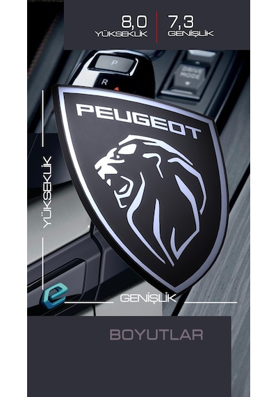 Peugeot Yeni Aslan 3d Logo Çamurluk&arka&yan&kapı Içi