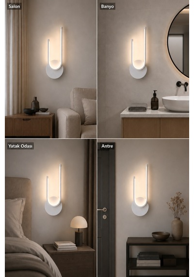 Liva Modern Led Duvar Apliği Günışığı Beyaz