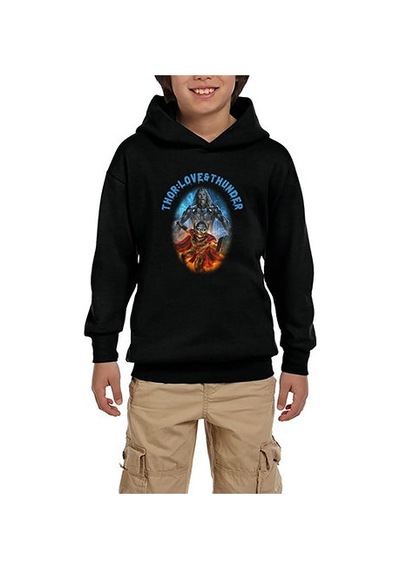 Zepplin Giyim Thor Love And Thunder Jane Foster Banner Siyah Çocuk Kapşonlu Sweatshirt Zepplin Giyim Thor Love And Thunder Jane Foster Banner Siyah Çocuk Kapşonlu Sweatshirt