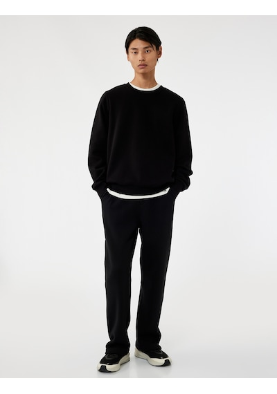 Koton Straight Fit Cep Detaylı Şardonlu Beli Lastikli Kışlık Eşofman Altı Siyah 7wam40002mk Koton Straight Fit Cep Detaylı Şardonlu Beli Lastikli Kışlık Eşofman Altı Siyah 7wam40002mk