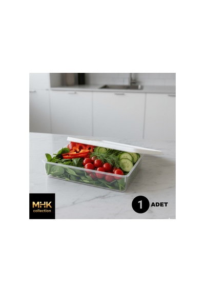 1 Adet Kapaklı Saklama Kabı Beyaz