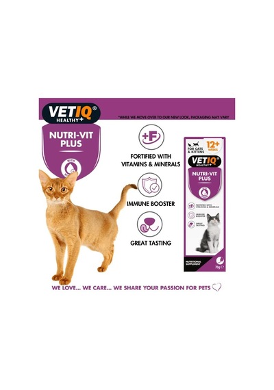 Vet Iq Nutri-Vit Plus For Cats&Kittens Kediler İçin Vitamin & Mineral Takviyesi 70 Gr