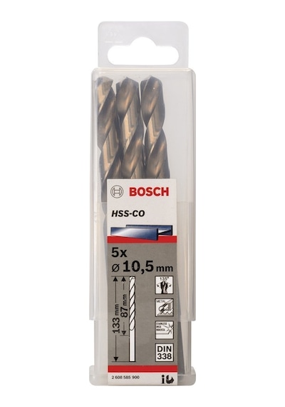 Bosch HSS-Co 10.5x133 mm 5'li Paket DIN 338 Metal Matkap Ucu - 2608585900 Bosch HSS-Co 10.5x133 mm 5'li Paket DIN 338 Metal Matkap Ucu - 2608585900