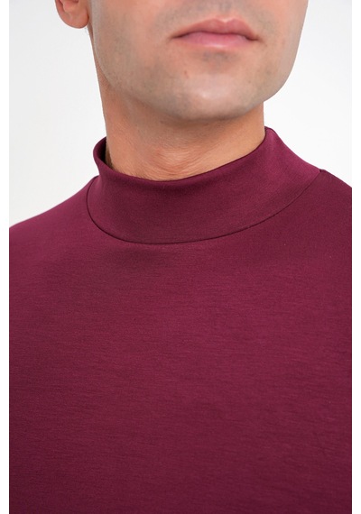 Efor Ts 894 T-shırt Slim Bordo Casual Bordo