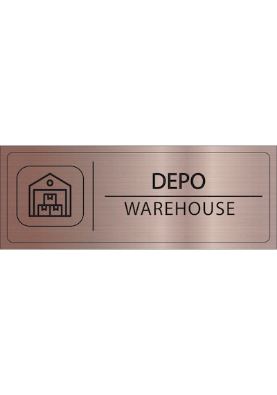 Mayeka Depo İsimlik Bronz Metal Kapı İsimliği Levhası Yönlendirme Tabelası