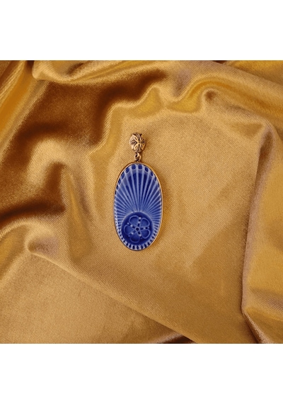 Fısıltı Çiçeği Bronz Çini Taşlı Çelik Zincir Kolye Rose Gold