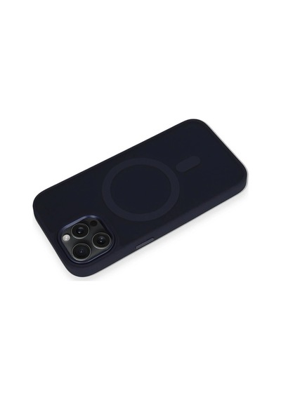 Mey İthalat Apple Uyumlu iPhone 15 Pro Kılıf Oslo Magsafe Kapak - Lacivert