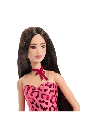 Barbie Büyüleyici Parti Bebekleri Pembe Leopar Elbise Fbr37-jjn59