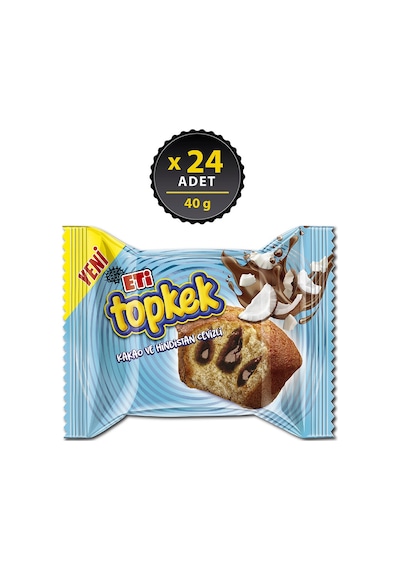 Eti Topkek Kakao ve Hindistan Cevizli 24 x 40 G