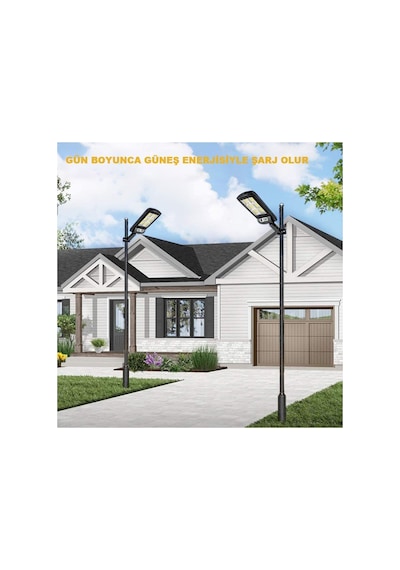 Güneş Enerjili Solar Sokak Lambası 6 Cob Led Hareket Sensörlü Kumandalı Su Geçirmez Bahçe Aydınlatması120 Led Bahçe Aydınlatma Led Işık Su Geçirmez Kumandalı 3 Modlu