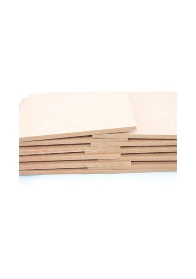 Sunta Kare Tahta Beyaz Kahverengi Hobi Hammadde 15X15 12'Li Paket