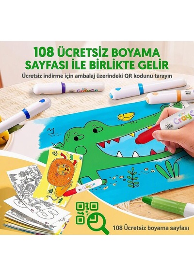 Jarmelo Ultra İpeksi Yıkanabilir Boya Kalemleri 12 Adet Ja96208 Çok Renkli