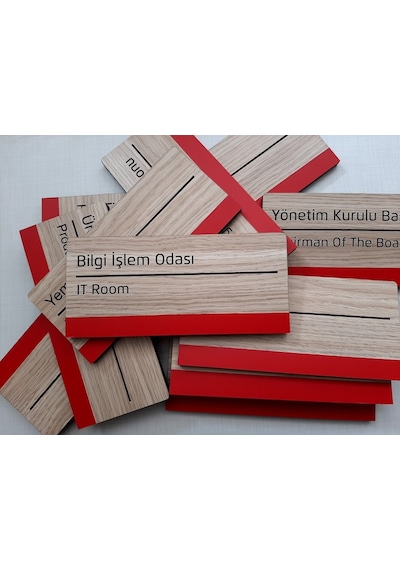 Şık Ve Modern Özel Tasarım Lame Ofis-Şirket-Içmekan Kapı Isimliği