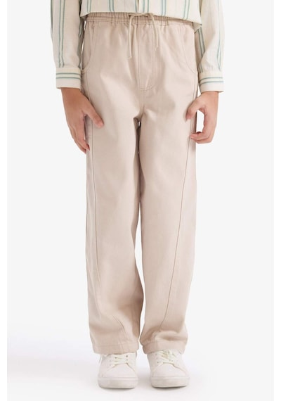 Defacto Erkek Çocuk Barrel Fit Düz Paça Gabardin Pantolon G8336a826spbg106 Bej-bg106