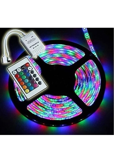 Rgb Serit Isik Aydinlatma 5 Metre Led Animasyonlu Tak Çalistir Kumandali Trafolu