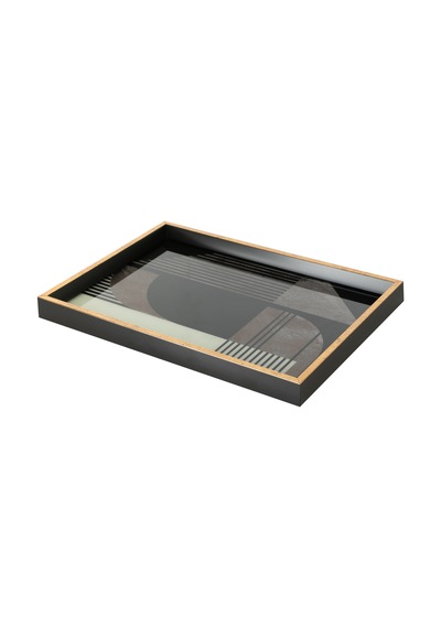 Mudo Home Terra Dekoratif Tepsi 31x42 Cm Siyah