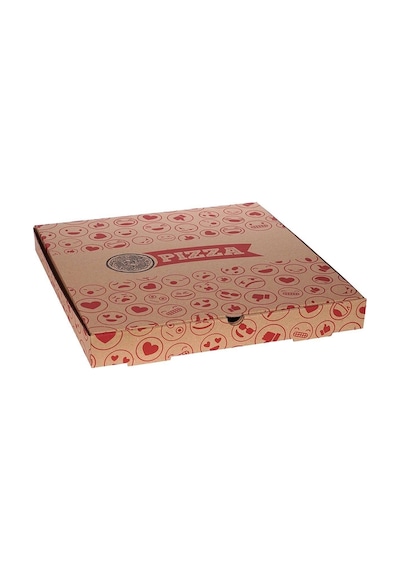 26 CM Emoji Baskılı Pizza Kutusu (26 x 26 x 4)  300 Adet