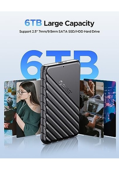2.5 Inç Hdd Ssd Harici Slim Harddisk Kutusu 2020u3-bk Siyah