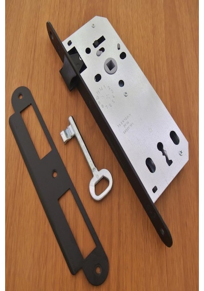 Metlox Siyah Oval Oda Sessiz Kapı Kilidi 40 Mm