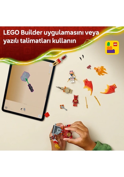 LEGO®  NINJAGO® Kai’nin Ejderha Robotu Savaş Paketi 71851 - 6 Yaş ve Üzeri Çocuklar için Yaratıcı Oyuncak Yapım Seti (85 Parça)