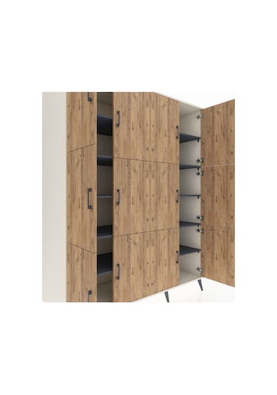 Kronos Gardrop 10 Raflı 12 Kapaklı 176x59x221 Aytaşı-çam/antrasit Çam/antrasit Kronos Gardrop 10 Raflı 12 Kapaklı 176x59x221 Aytaşı-çam/antrasit Çam/antrasit