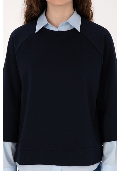 U.S. Polo Assn. Kadın Lacivert Bisiklet Yaka Sweatshirt 50307782-VR033