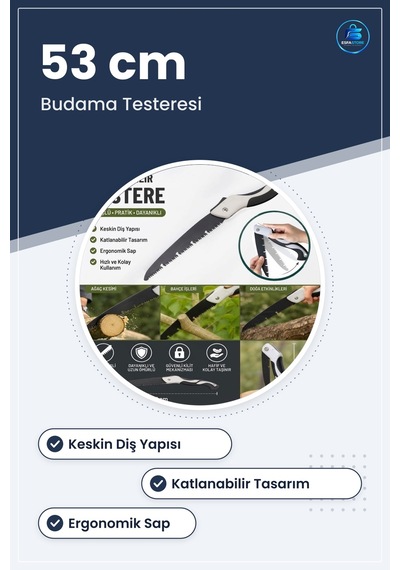 Katlanabilir El Testeresi Keskin Dişli Bahçe Budama Kamp Ve Ahşap