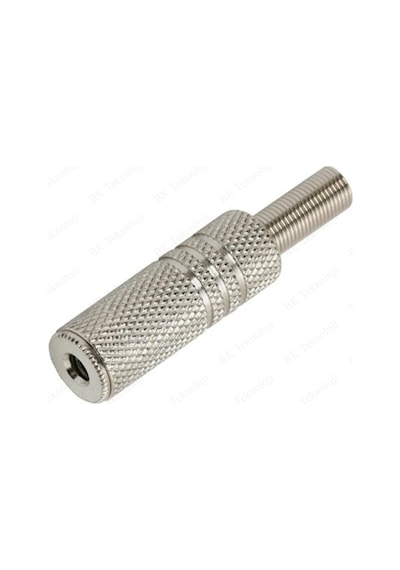 Metal 3.5mm TRS Stereo Dişi Jak Ses Kablosu Uzatma Konnektörü