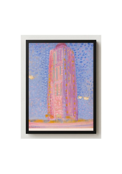 Mondrian Westkapelle'deki Deniz Feneri Çerçevesiz Poster 21x30 Cm A4 Tablo Modern Sanat Duvar Dekoru