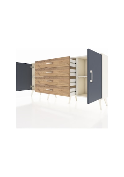 Arges Konsol 2 Raflı 4 Çekmeceli 2 Kapaklı 176x30x83 Aytaşı-antrasit/çam Antrasit/çam Arges Konsol 2 Raflı 4 Çekmeceli 2 Kapaklı 176x30x83 Aytaşı-antrasit/çam Antrasit/çam