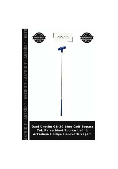 Özel Üretim Gb-30 Blue Golf Sopası Tek Parça Mavi Sporcu Ürünü Arkadaşa Hediye Hareketli Yaşam
