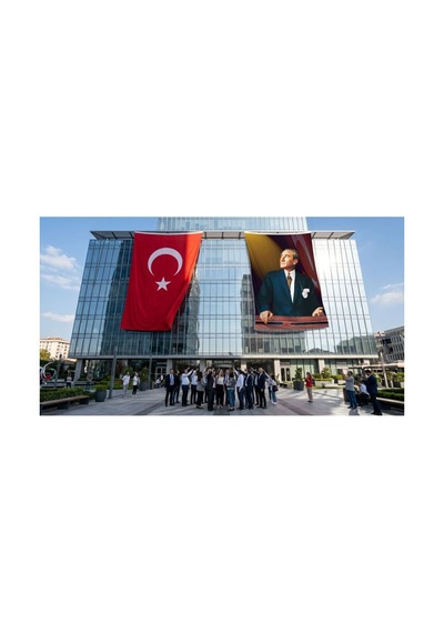 Atatürk Ve Türk Bayrağı Bayrak Ve Türk Bayrağı Premium Raşel Kumaş 2'li Set 10x15 Metre Ata13 Diğer