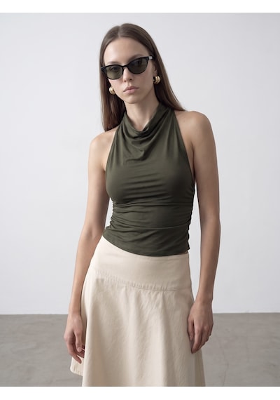 Dilvin 21246 Degaje Yaka Top-haki