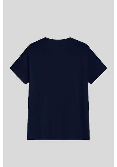 Genius Store Erkek %100 Pamuk Slim Fit Dar Kesim Bisiklet Yaka Basictişört Basıc-tshırt Lacivert