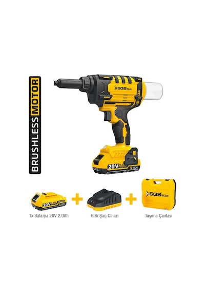Sgs Sgs5465 Akülü 20v 2.0ah Perçin Tabancası