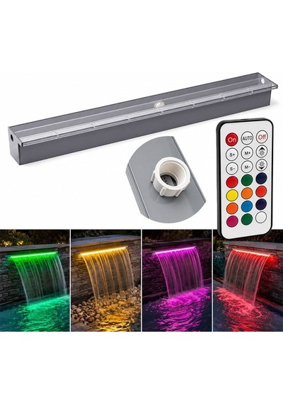 Powermaster Pm-37796 Havuz Ve Bahçe Şelale Başlığı 150cm Rgb Led'li Uzaktan Kontrollü