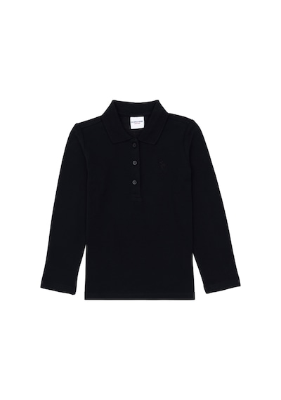U.S. Polo Assn. Kız Çocuk Siyah Polo Yaka Basic Sweatshirt 50316836-VR046
