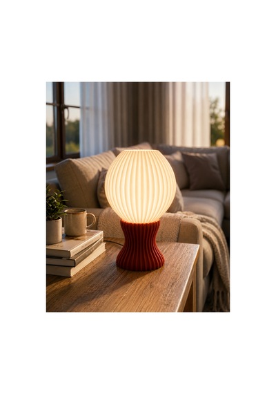 Solvra Velora Glow Dekoratif Masa Lambası Kırmızı Kırmızı