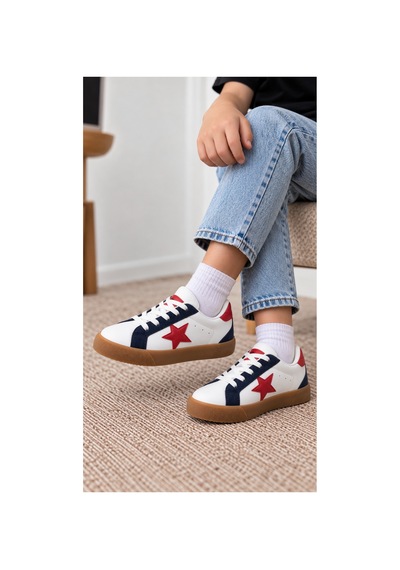 Çocuk Esnek Sneaker Kırmızı/beyaz