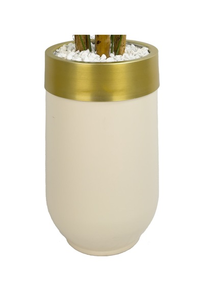 Biçiçek Yapay Areka Palmi̇yesi̇ 160cm Krem Gold Darbuka Saksıda