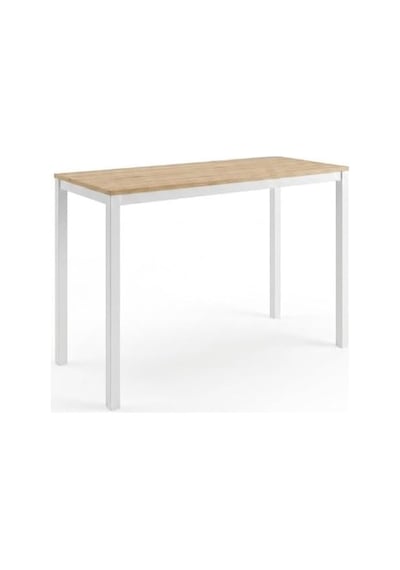 Minimal Meşe Desenli Çok Amaçlı Mutfak Masası 116x45x75cm / Beyaz Metal Profil Ayaklı Diğer Minimal Meşe Desenli Çok Amaçlı Mutfak Masası 116x45x75cm / Beyaz Metal Profil Ayaklı Diğer
